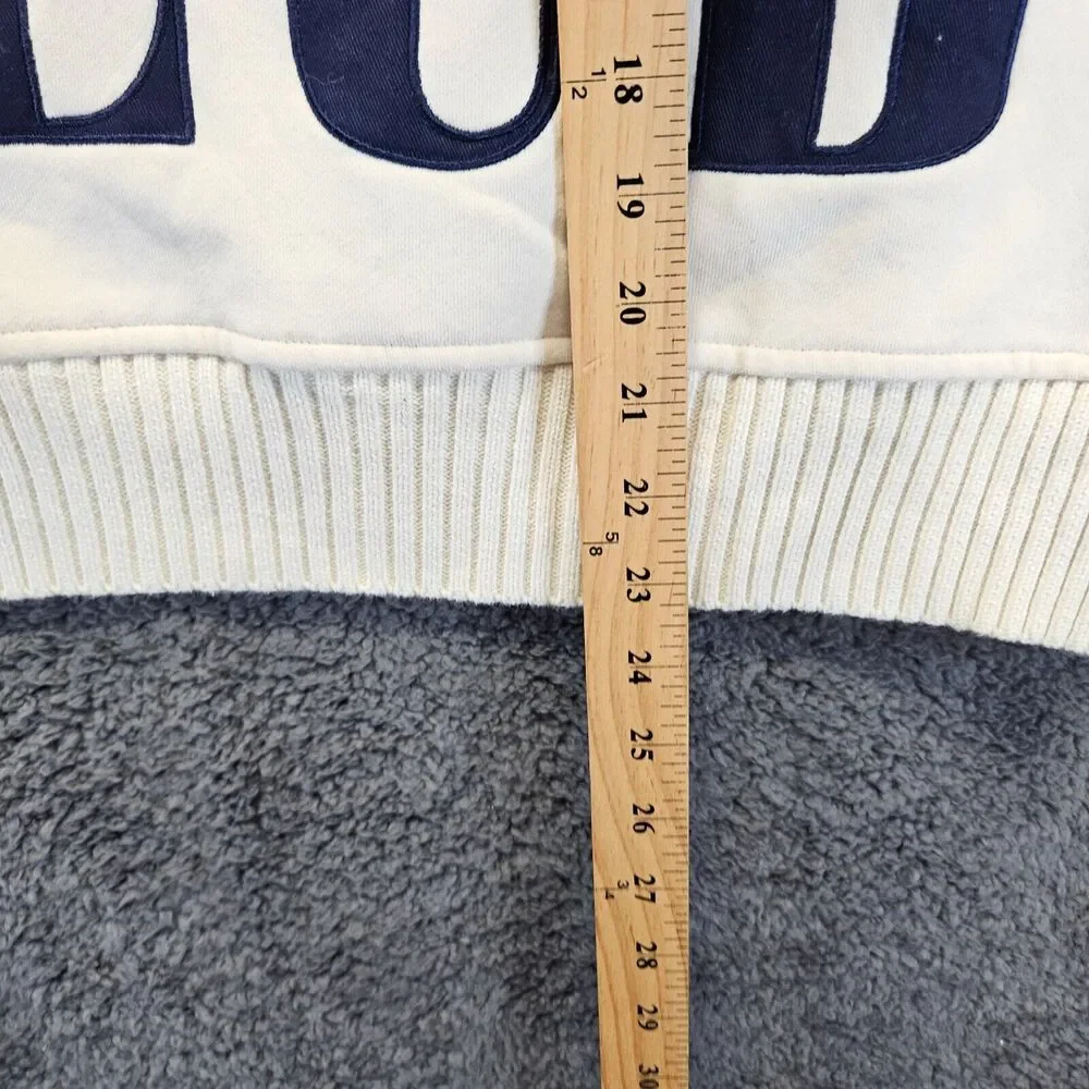 Ellandemm Royal Club Sweater Pullover Mens Size S/M Ivory 1/4 Zip‎